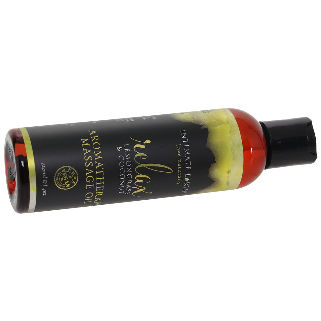 Relax Massage Oil 4oz/120ml in Lemongrass & Coconut Sensual Love > Massage