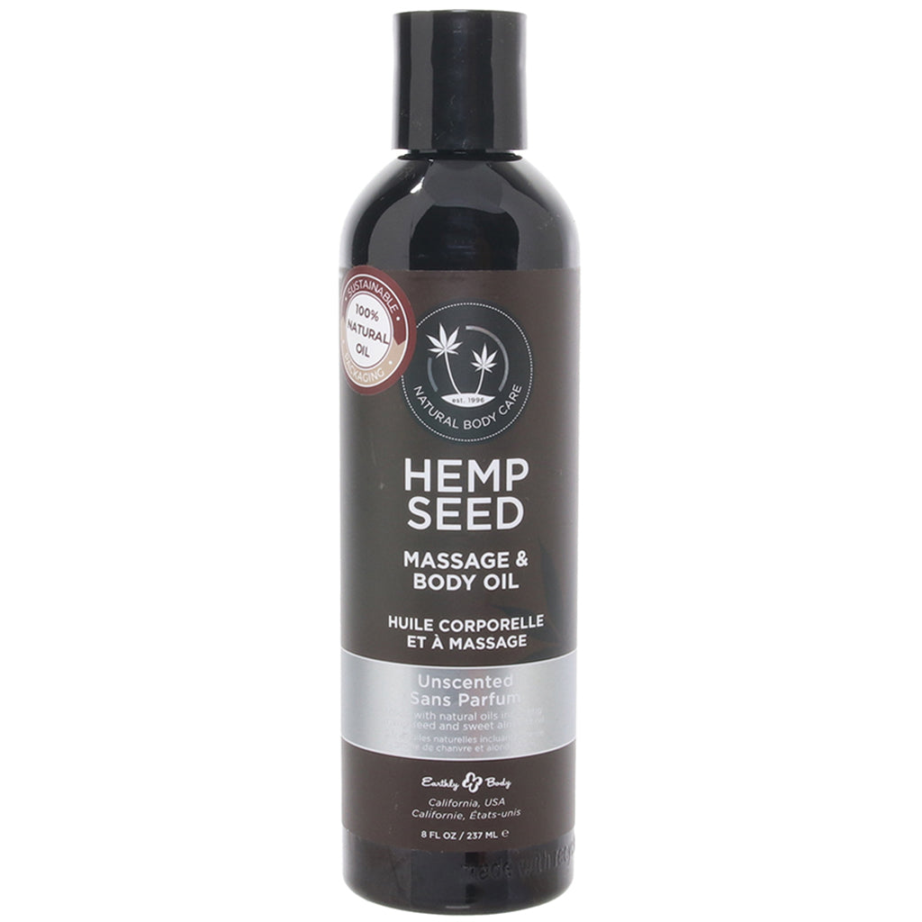 Hemp Seed Massage Oil 8oz/236ml in Unscented Sensual Love > Massage
