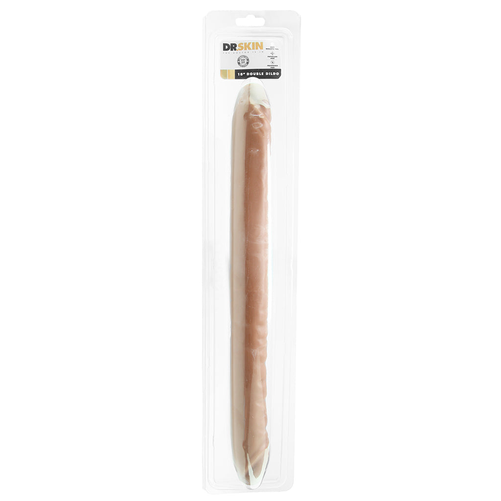 Dr. Skin 18 Inch Double Ended Dildo in Mocha Dildo Sex Toys > Double Ended Dildos