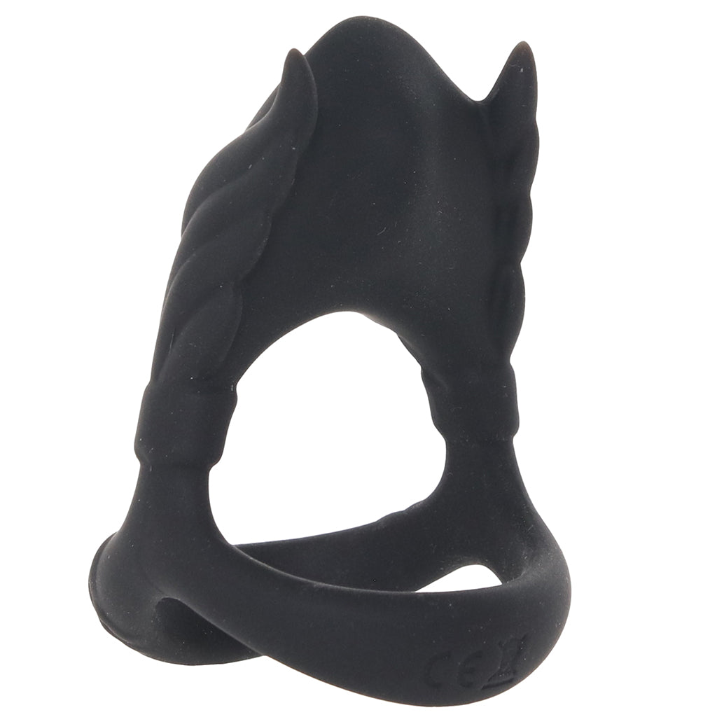 Rocky Silicone Vibrating Dual C-Ring Cock Rings