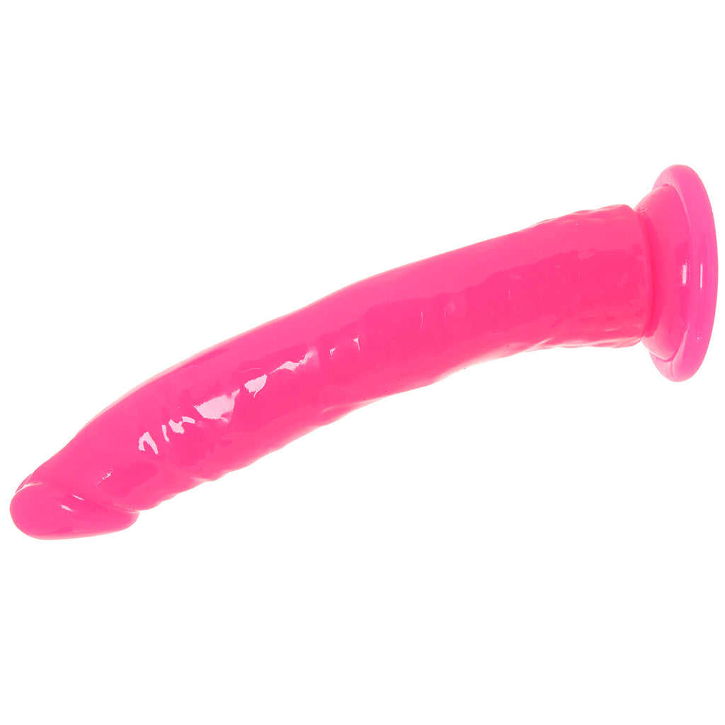 RealRock 9 Inch Glow-in-the-Dark Slim Dildo in Pink Dildo Sex Toys > Realistic Dildos