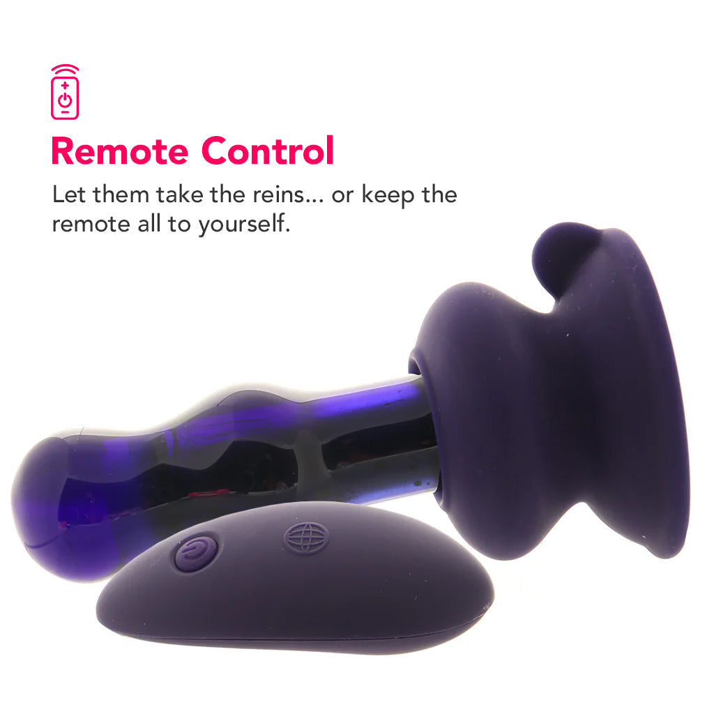 Icicles No.83 Vibrating Glass Plug in Purple Anal Sex Toys > Anal Vibrators