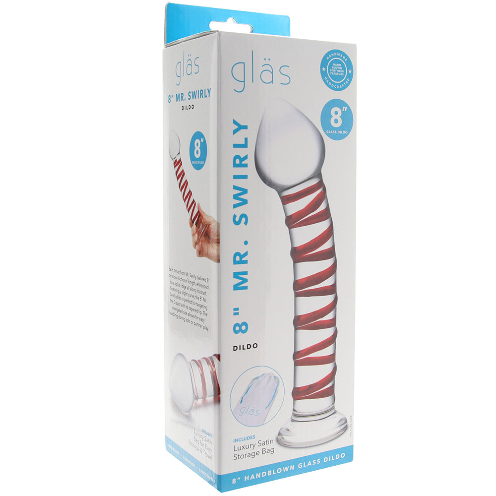 gläs 8 Inch Mr. Swirly Dildo Dildo Sex Toys > G-Spot Dildos