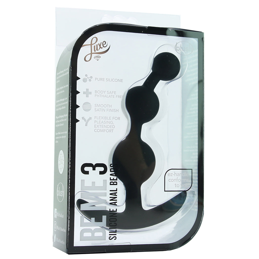 Luxe Be Me 3 Silicone Anal Beads in Black Anal Sex Toys > Anal Beads