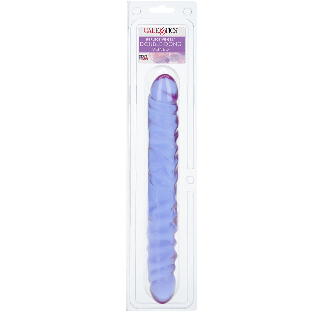 Reflective Gel 12 Inch Veined Double Dildo Dildo Sex Toys > Double Ended Dildos