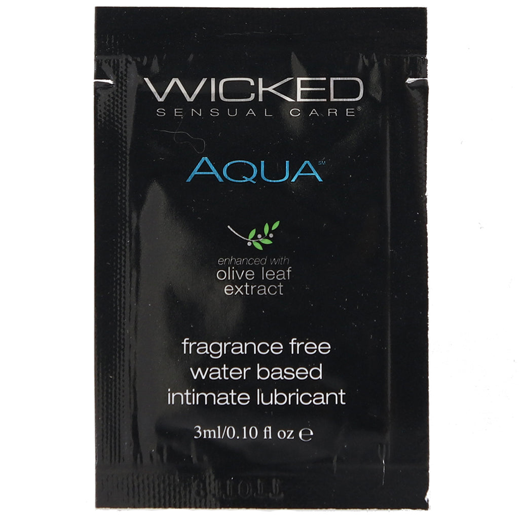 Aqua Fragrance Free Water Based Lube .10oz/3ml Lubes and Lotions > Water Based Sex Lubes