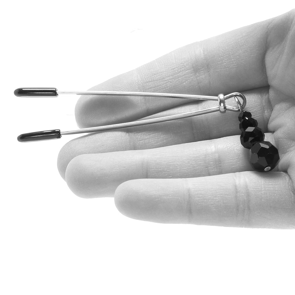 Adjustable Beaded Tweezer Nipple Clips Bondage and Fetish > Nipple Stimulators & Clamps