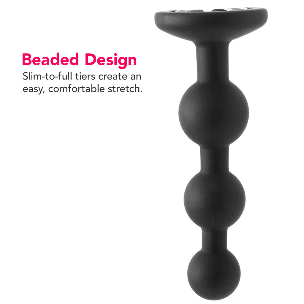 Ouch! Silicone Beaded Diamond Butt Plug Anal Sex Toys > Butt Plugs