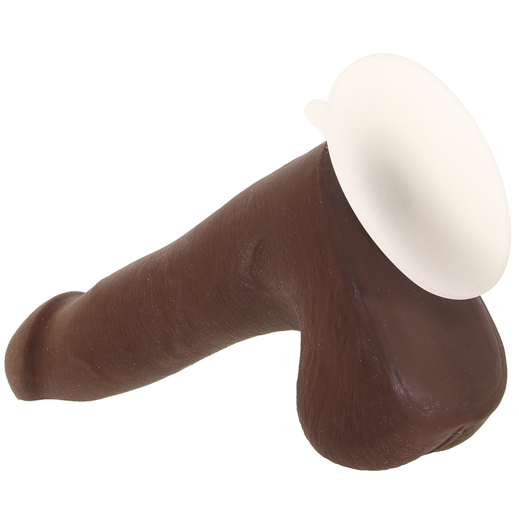 The Realistic 7 Inch Cock with Balls in Chocolate Dildo Sex Toys > Realistic Dildos