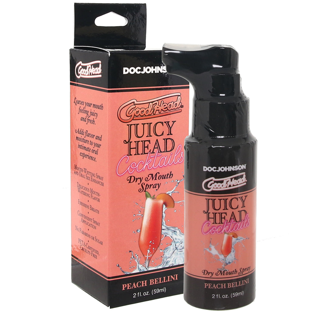 GoodHead Juicy Mouth Spray 2oz/59ml in Peach Bellini Lubes and Lotions > Flavored Sex Lubes