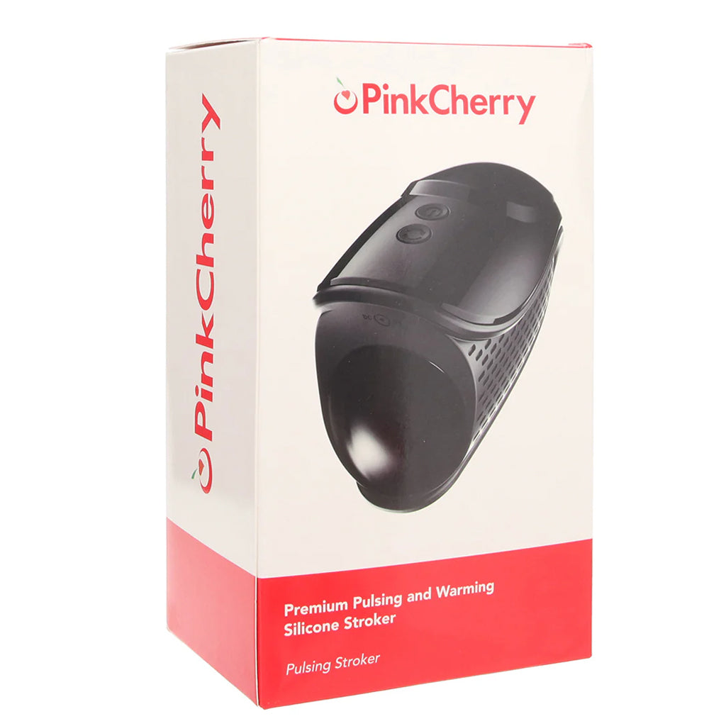 PinkCherry Premium Pulsing And Warming Silicone Stroker Male Masturbators > Vibrating