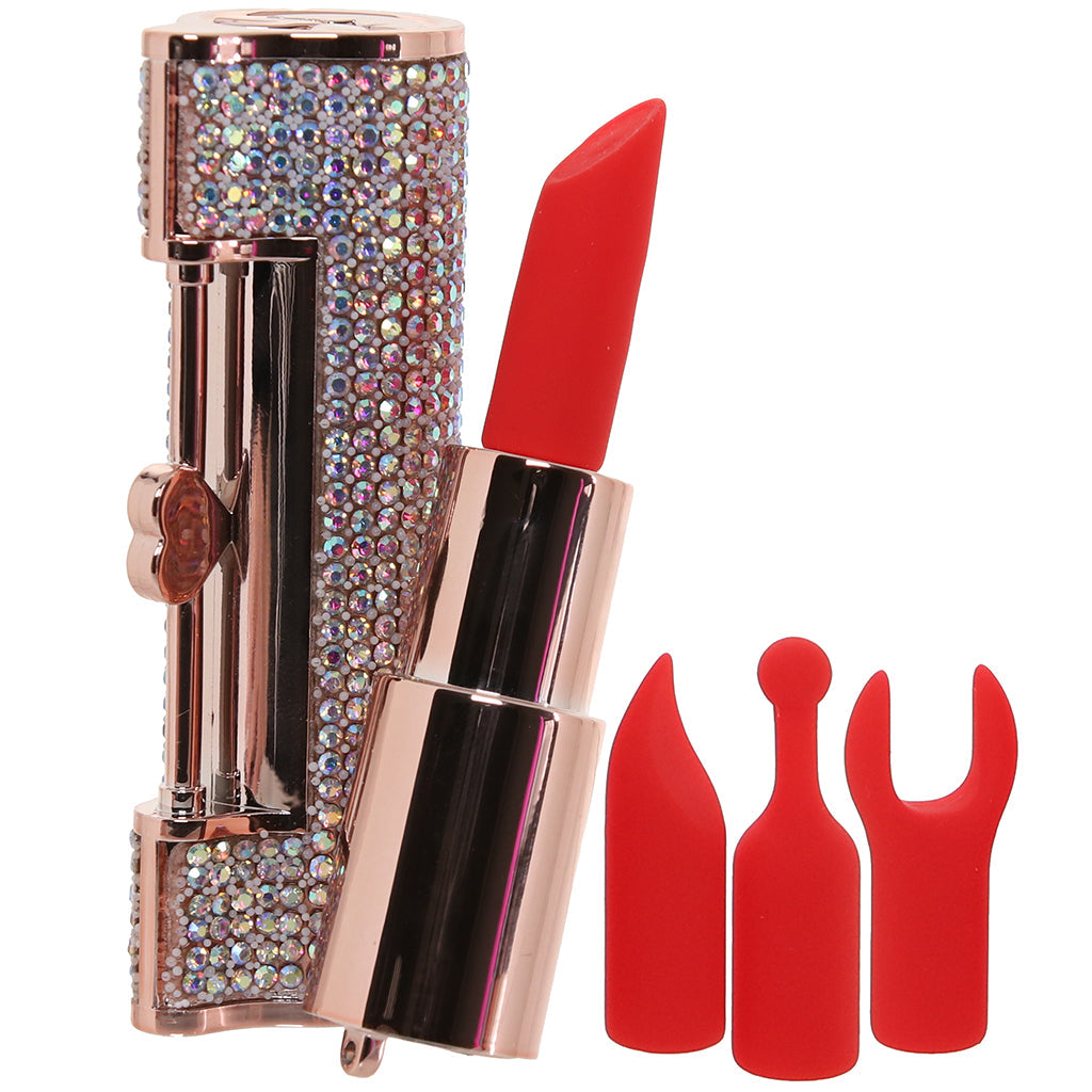 Loveline Diamond Lipstick Vibe with Attachments Vibrators > Clitoral Stimulators