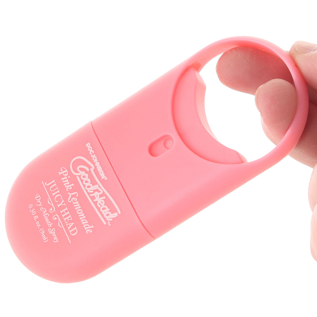 GoodHead Juicy Head Dry Mouth Spray To-Go in Pink Lemonade Lubes and Lotions > Flavored Sex Lubes