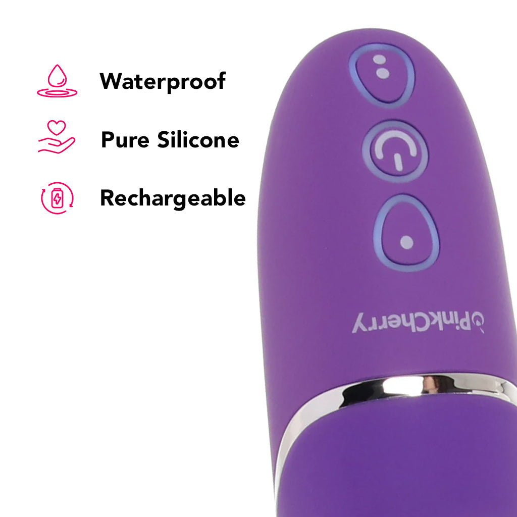 PinkCherry Warming Realistic Rabbit Vibe in Purple Vibrators > Rabbit Vibrators