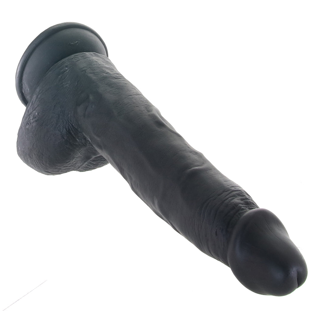 Master Cock Beefy Brad 9 Inch Ballsy Dildo in Black Dildo Sex Toys > Realistic Dildos