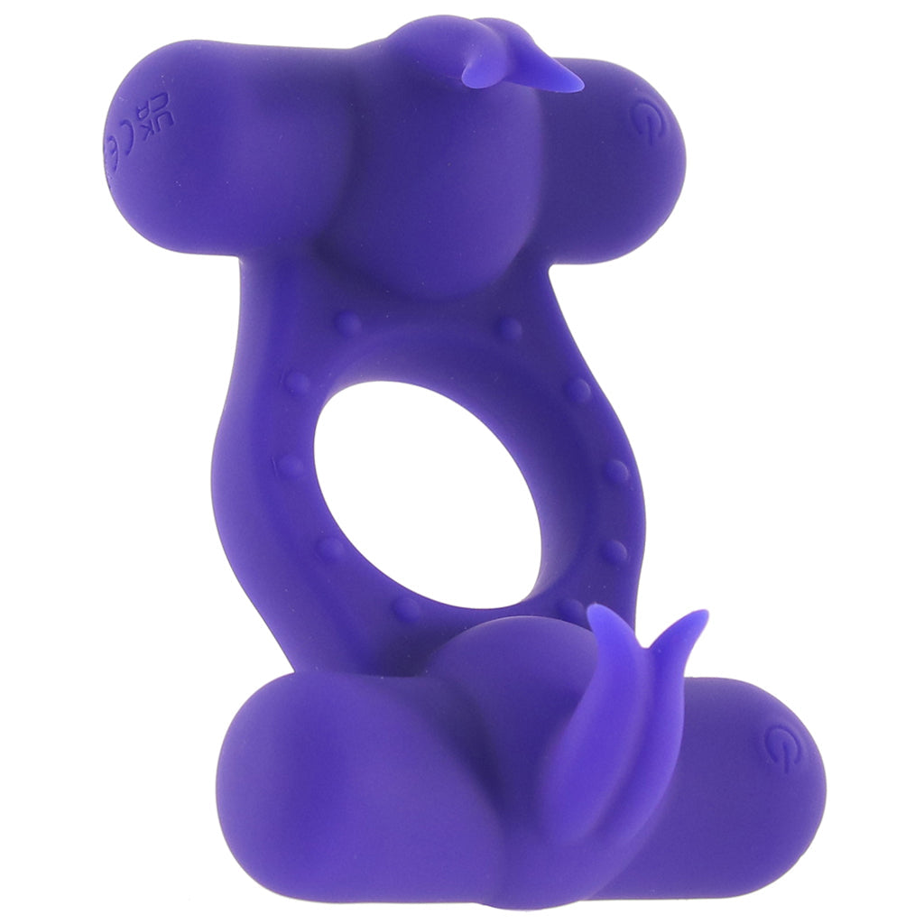 Silicone Triple Orgasm Enhancer Vibrating Ring Cock Rings