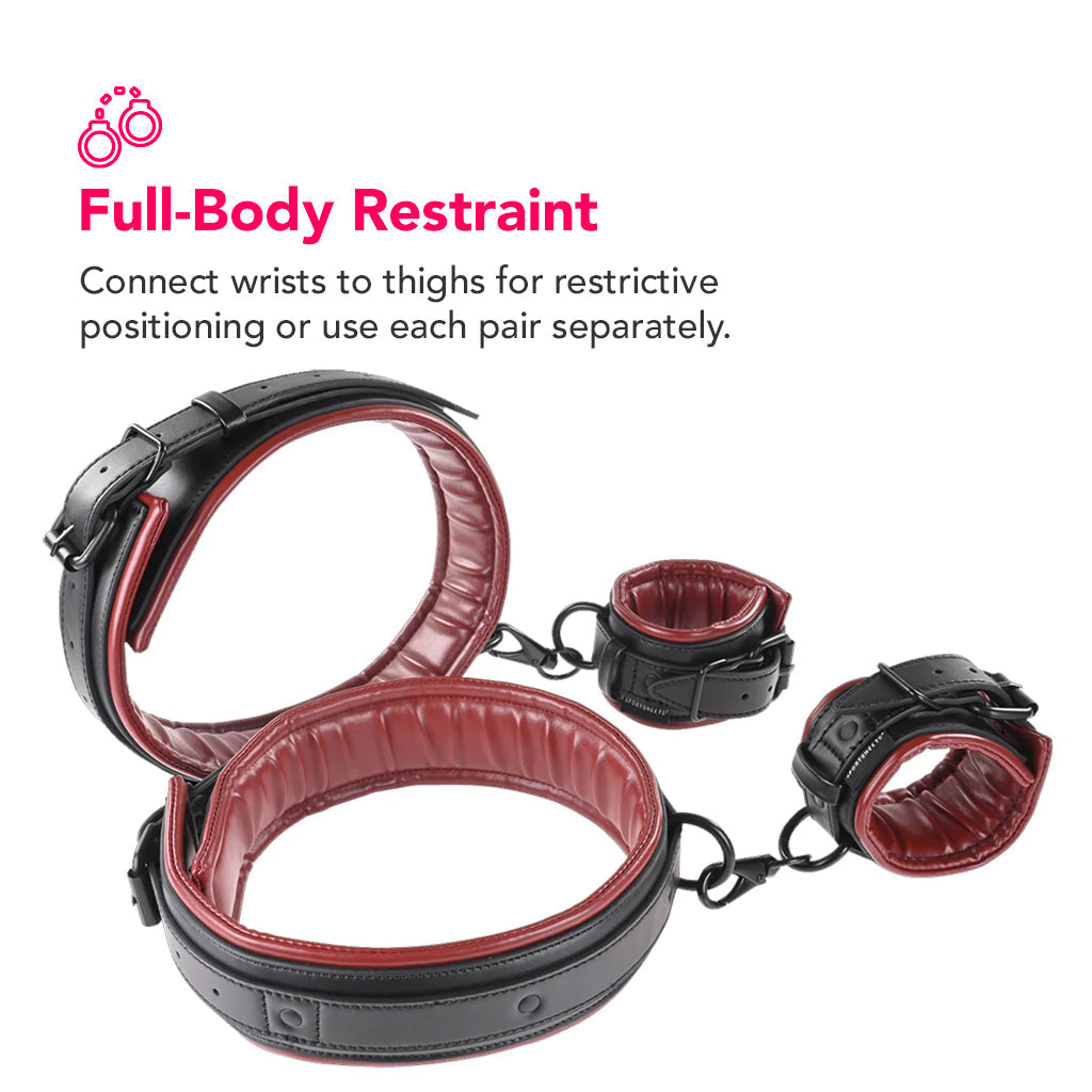 Saffron Thigh & Wrist Cuff Set Bondage and Fetish > Wrist and Ankle Cuffs