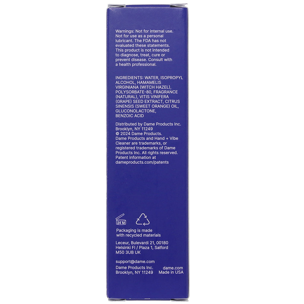 Dame Hand + Vibe Cleaner 2oz/60ml in Sweet Orange Lubes and Lotions > Sex Toy Cleaner