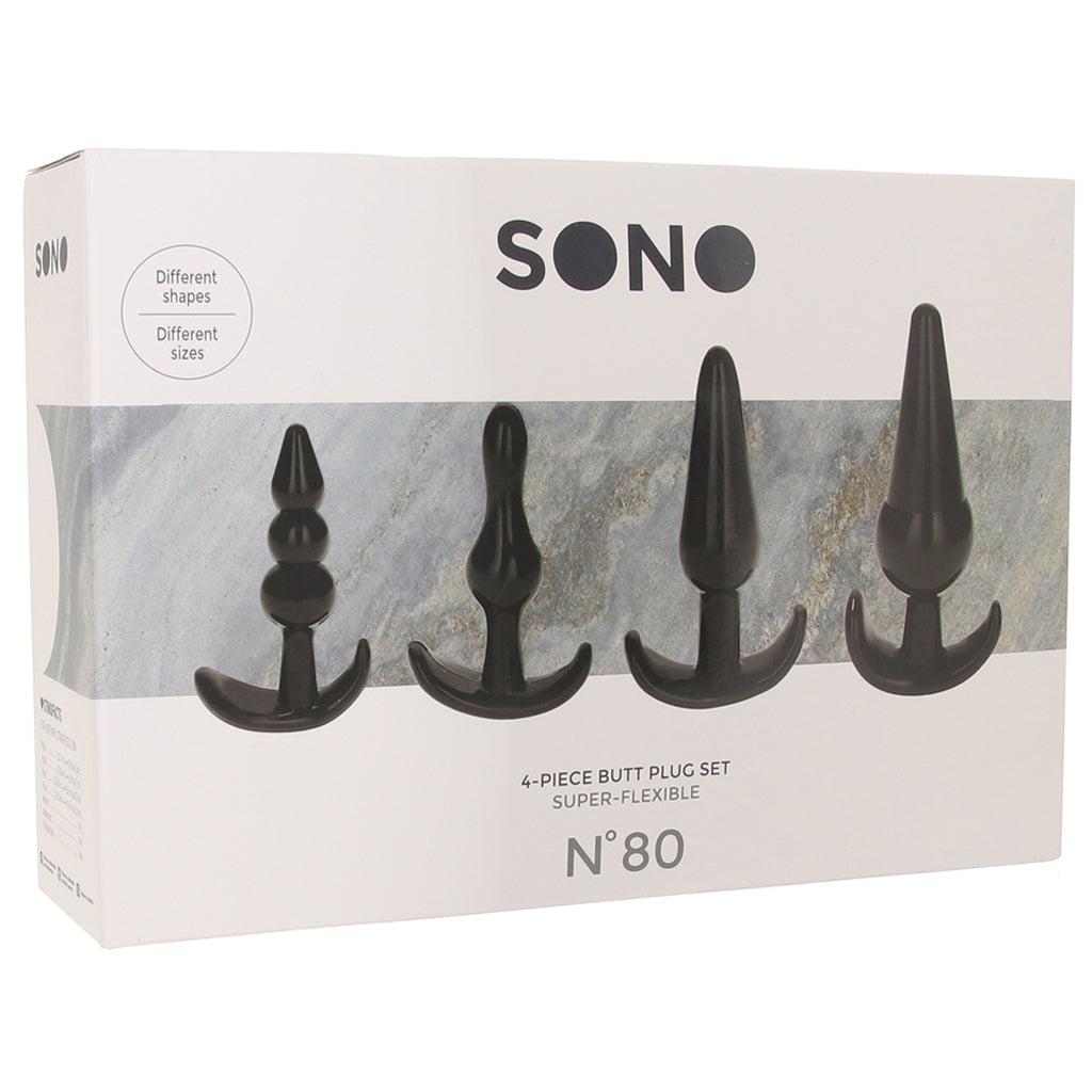 No.80 4-Piece Butt Plug Set Anal Sex Toys > Butt Plugs