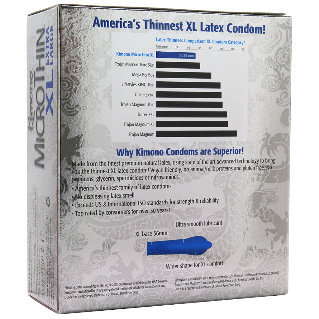 Kimono MicroThin XL Condoms in 36 Pack Condoms