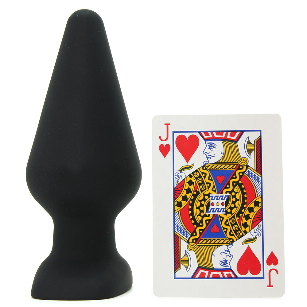 All About Anal Seamless Silicone 6 Inch Butt Plug in Black Clearance