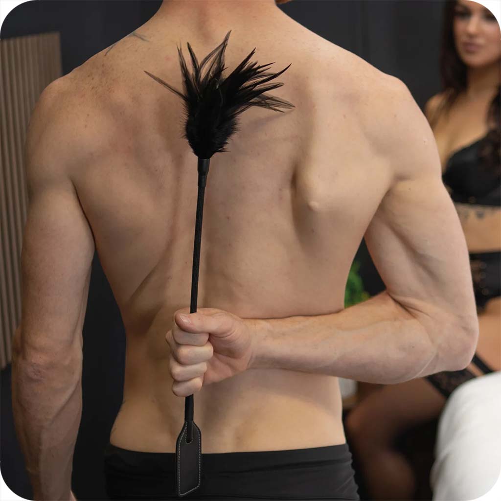 Sei Mio Slap and Tickle Dual Ended Crop & Tickler Bondage and Fetish > Whips and Crops