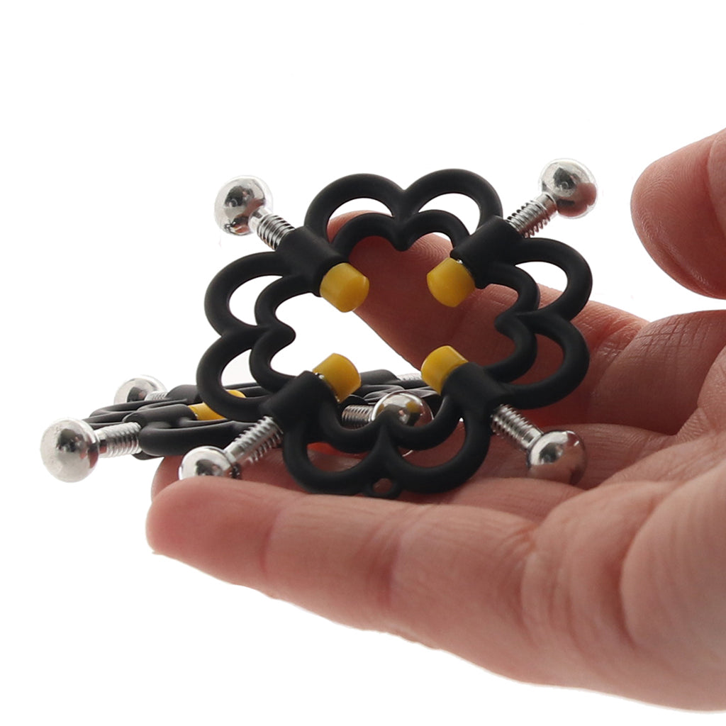 Boundless 4-Point Press Nipple Grips Bondage and Fetish > Nipple Stimulators & Clamps