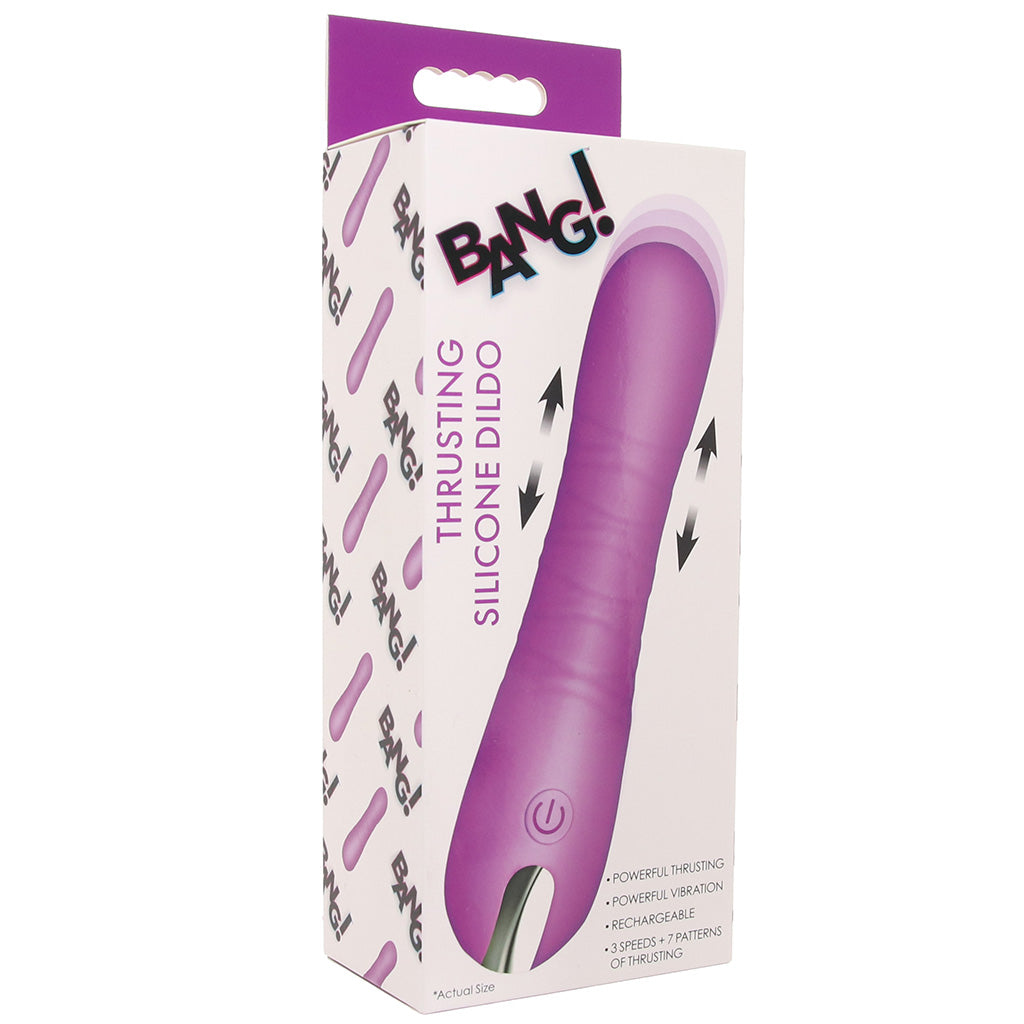 Bang! Thrusting Silicone Vibe in Purple Vibrators > G-Spot Vibrators