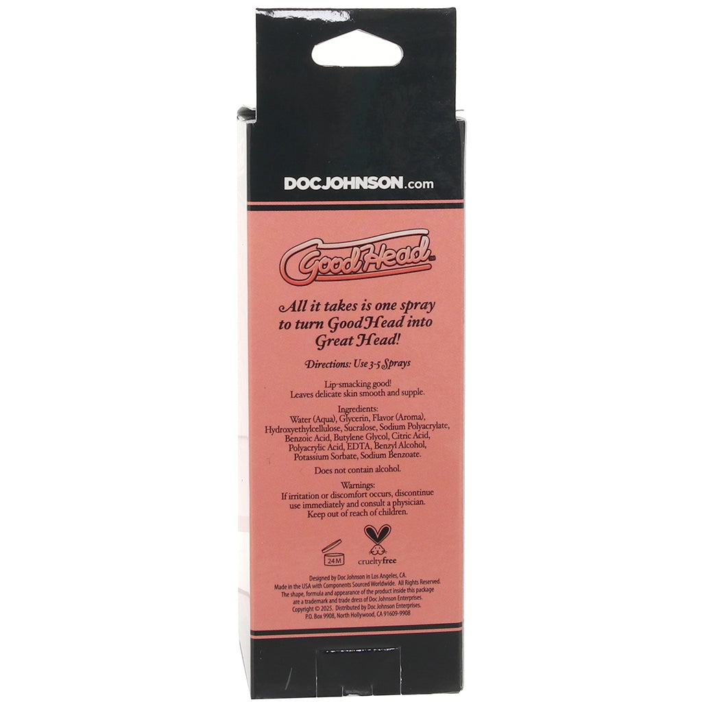 GoodHead Juicy Mouth Spray 2oz/59ml in Peach Bellini Lubes and Lotions > Flavored Sex Lubes
