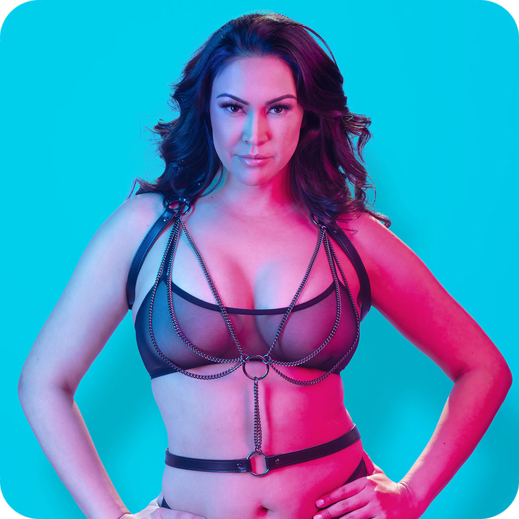 Euphoria Multi Chain Halter Harness XL Bondage and Fetish > Women's
