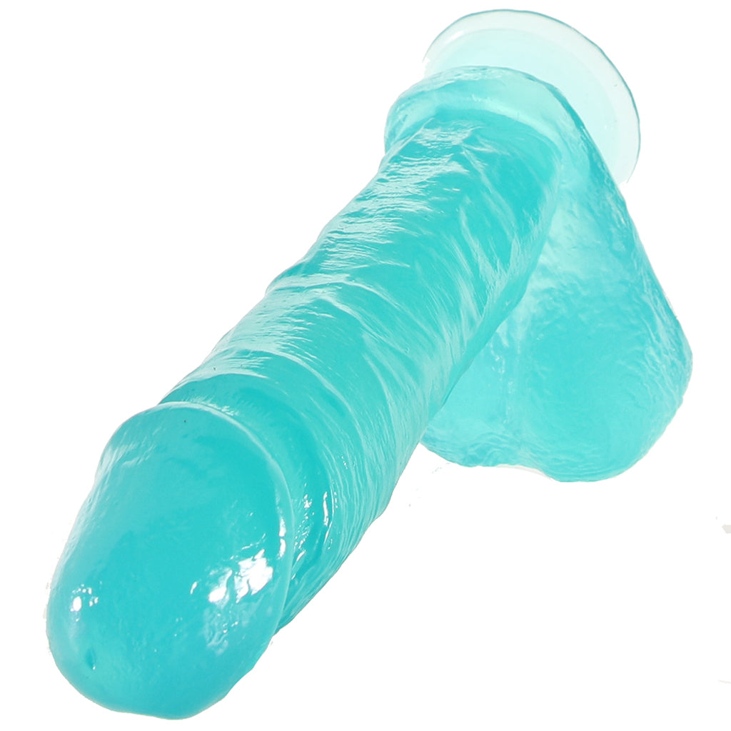 B Yours Plus Mount n’ Moan 9 Inch Ballsy Dildo in Teal Dildo Sex Toys > Realistic Dildos
