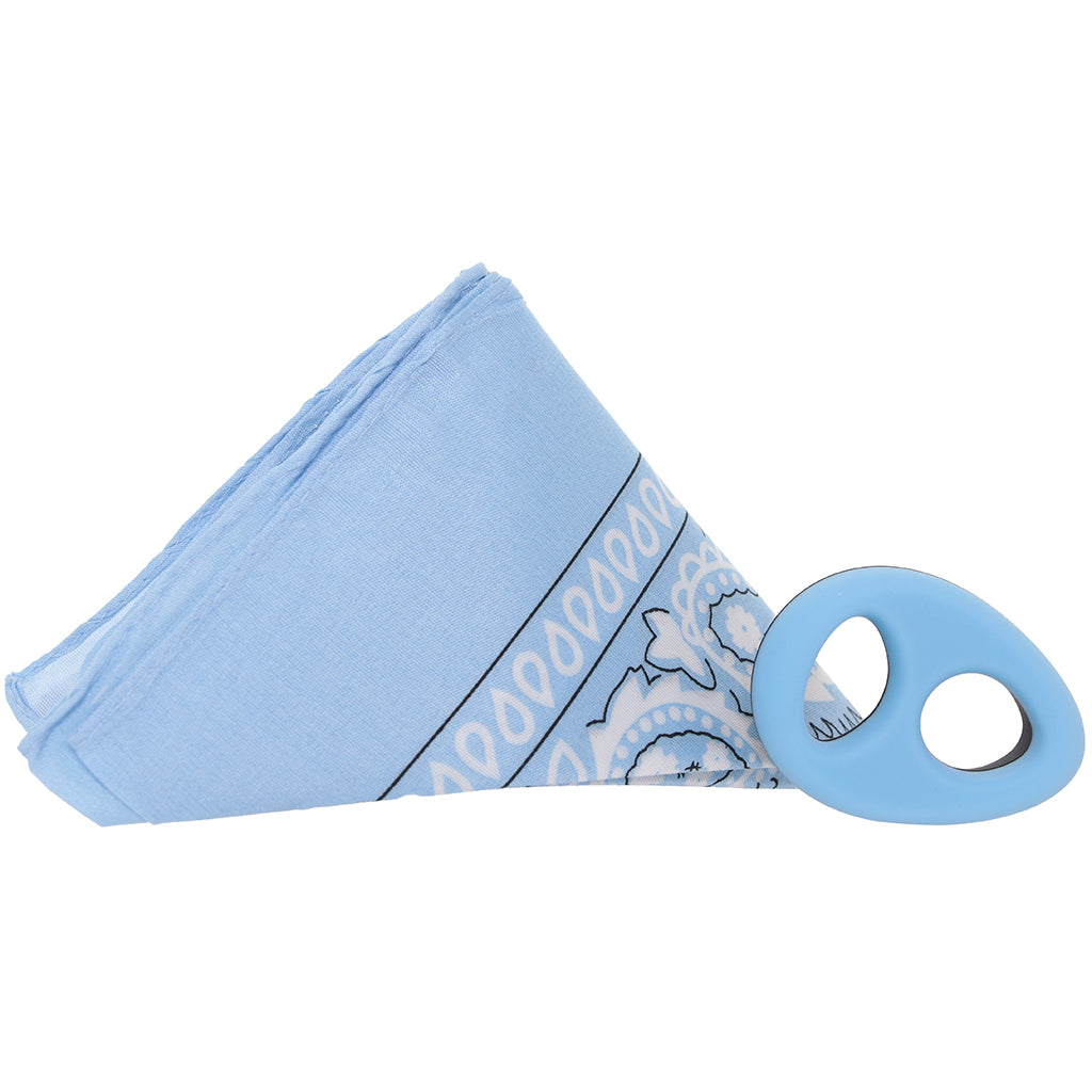 Rock Solid The Code C-Ring and Bandana Set in Light Blue Cock Rings