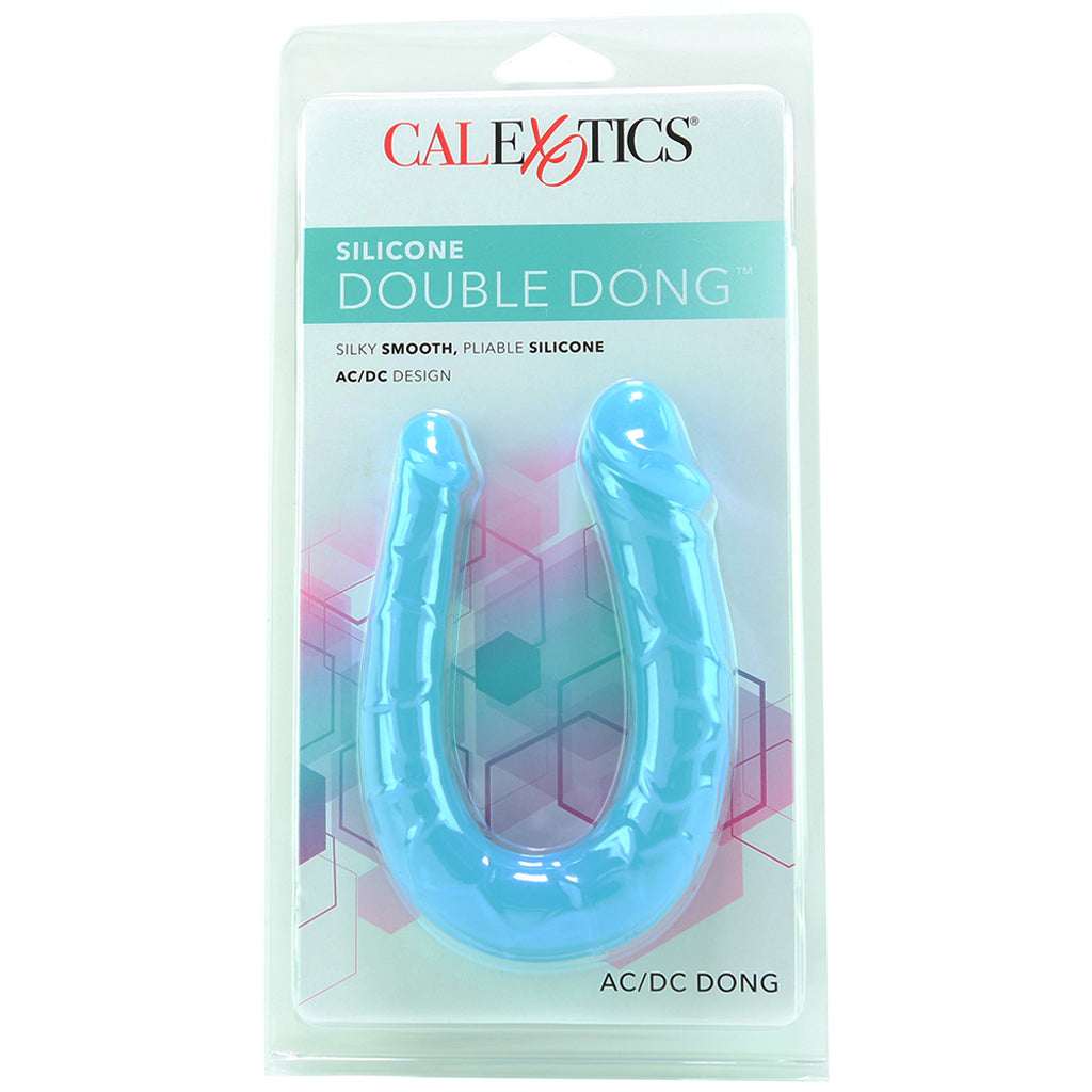Silicone AC/DC Double Dildo in Teal Dildo Sex Toys > Double Ended Dildos