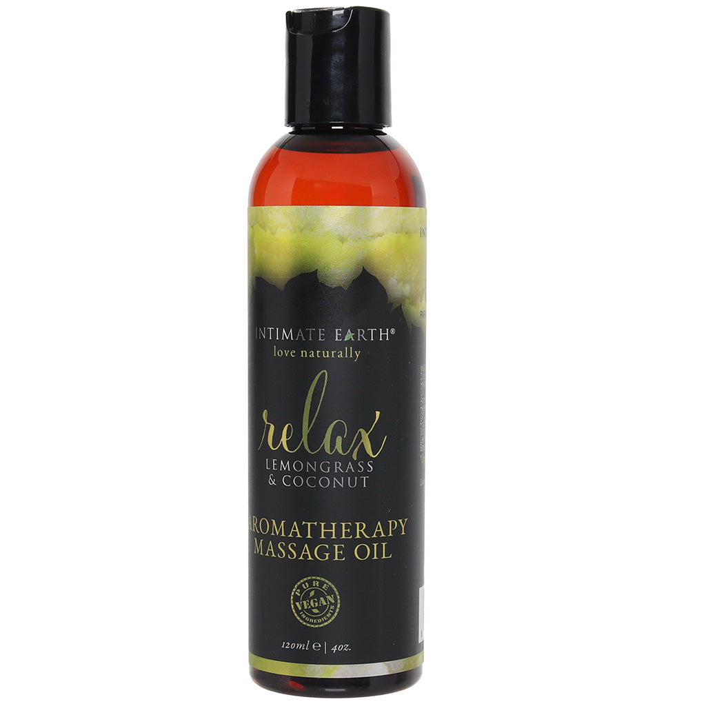 Relax Massage Oil 4oz/120ml in Lemongrass & Coconut Sensual Love > Massage