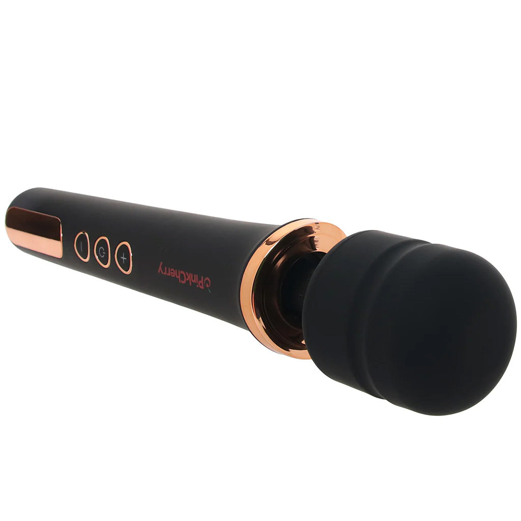 PinkCherry Rechargeable Wand in Black Vibrators > Wands