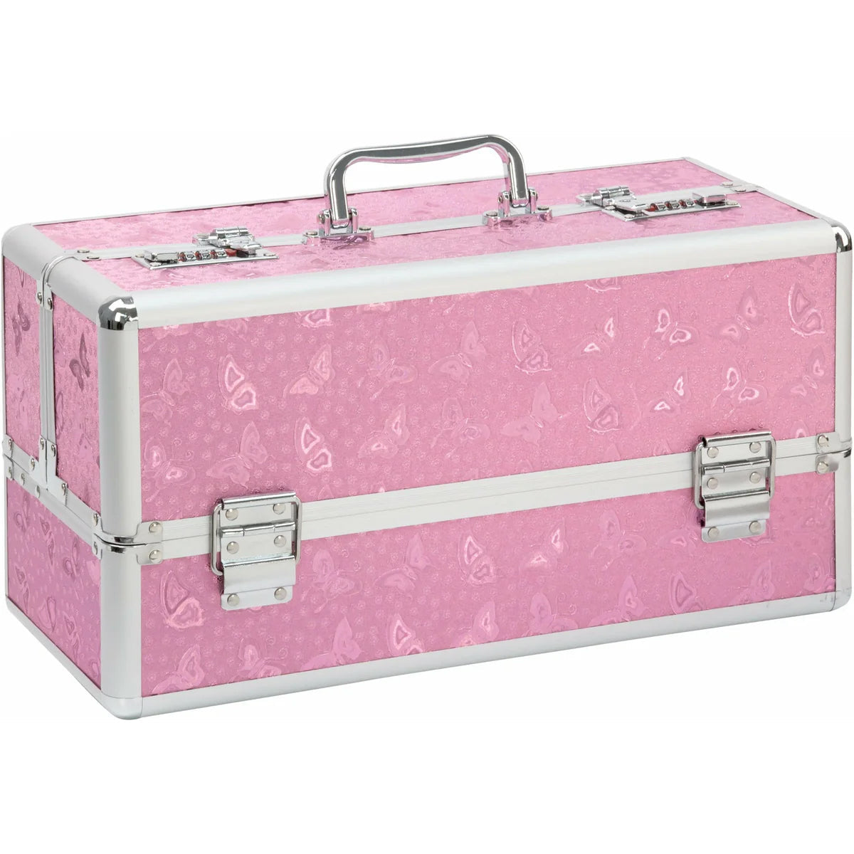 Simple and True Lockable Large Vibrator Case in Pink Toy Storage