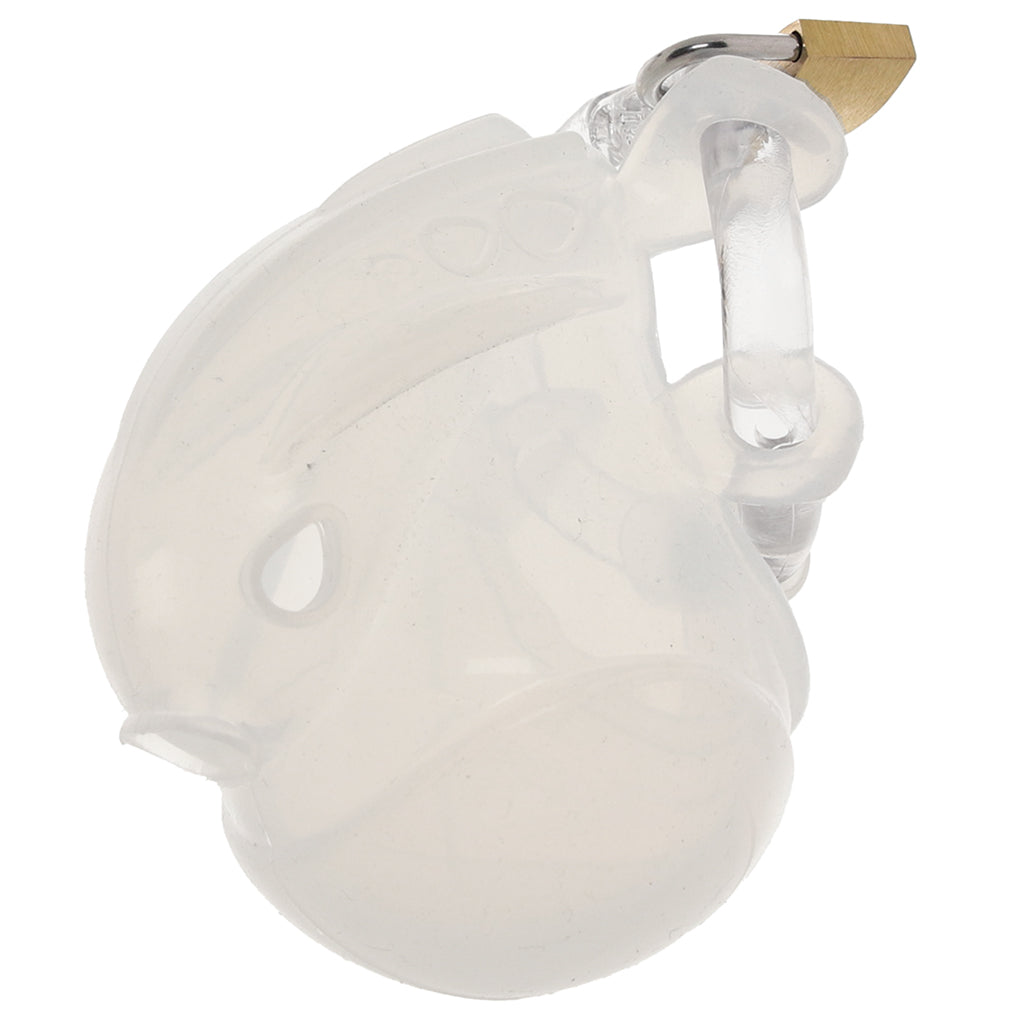 Blueline Full Restraint Silicone Chastity Device in Frosted Bondage and Fetish > Cock and Ball Devices