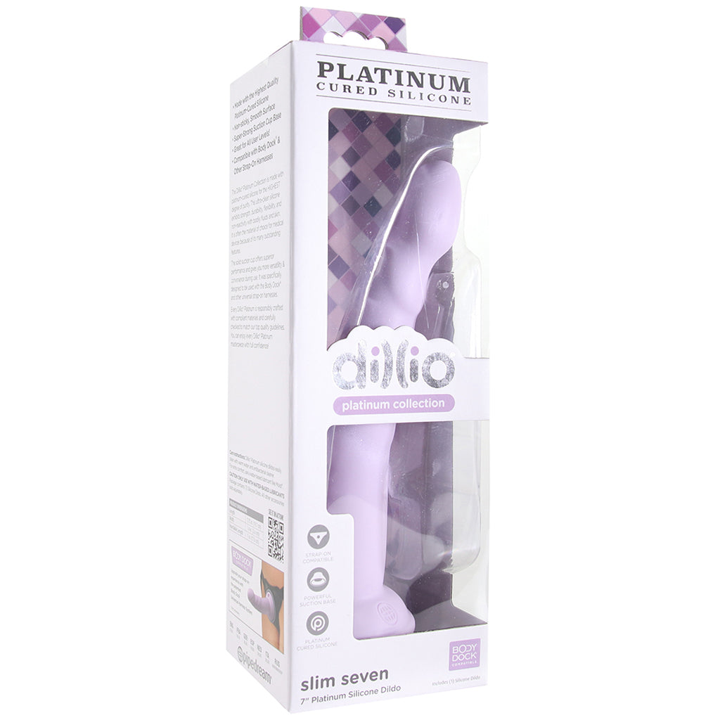 Dillio Platinum Slim Seven Dildo in Lavender Dildo Sex Toys > G-Spot Dildos