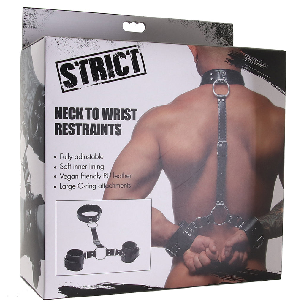Strict Neck to Wrist Vegan Leather Restraints Bondage and Fetish > Restraints