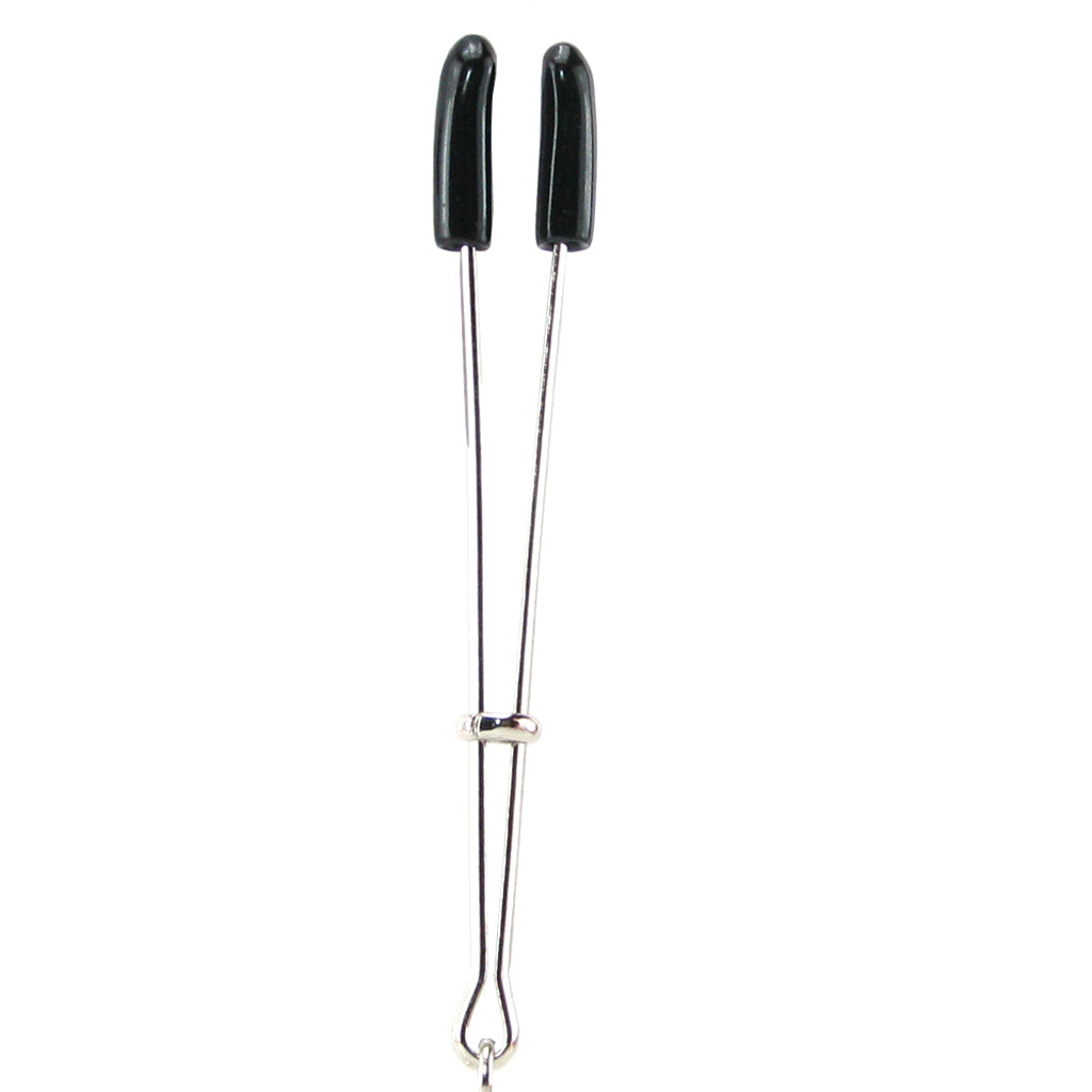 Tweezer Clit Clamp with Purple Beads Bondage and Fetish > Nipple Stimulators & Clamps