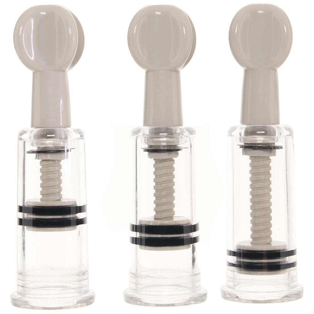 Size Matters MaxTwist Clit & Nipple Sucker Set in White Bondage and Fetish > Nipple Stimulators & Clamps