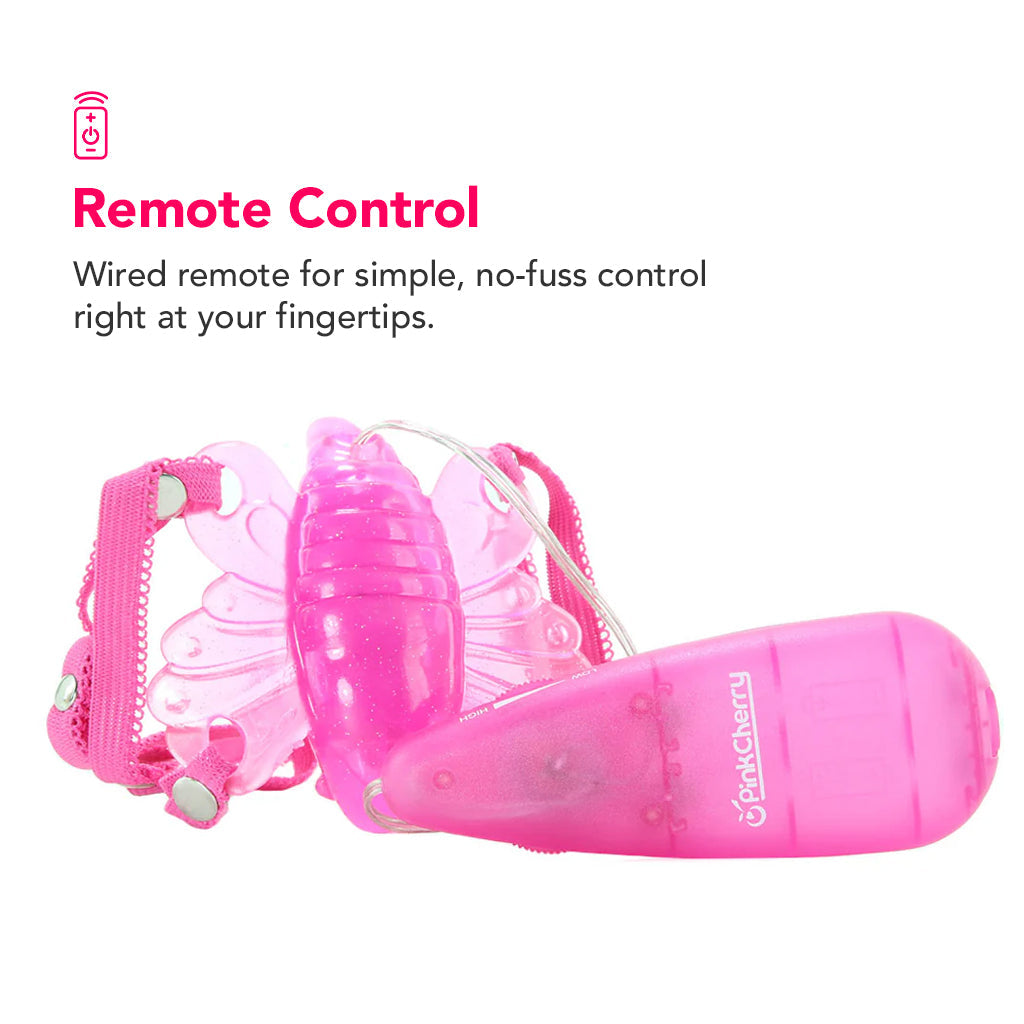 PinkCherry Wearable Butterfly Vibe in Pink Vibrators > Wearable & Panty Vibrators