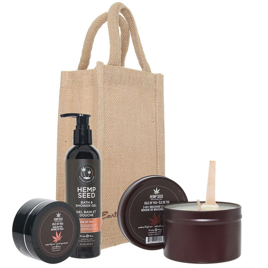 Hemp Seed Shower & Spa Gift Set in Isle of You Lubes and Lotions > Hair & Skincare