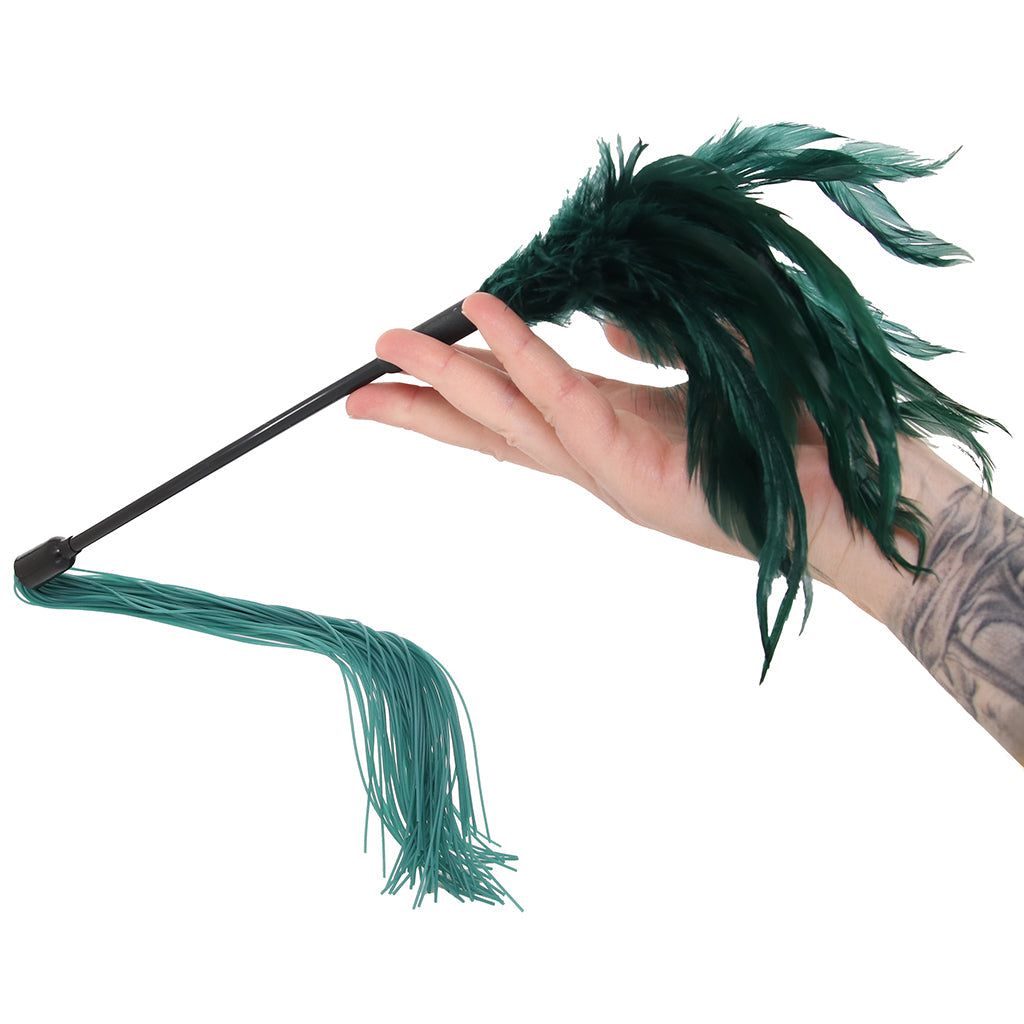 Sex & Mischief Indica Feather and Silicone Tickler Bondage and Fetish > Whips and Crops