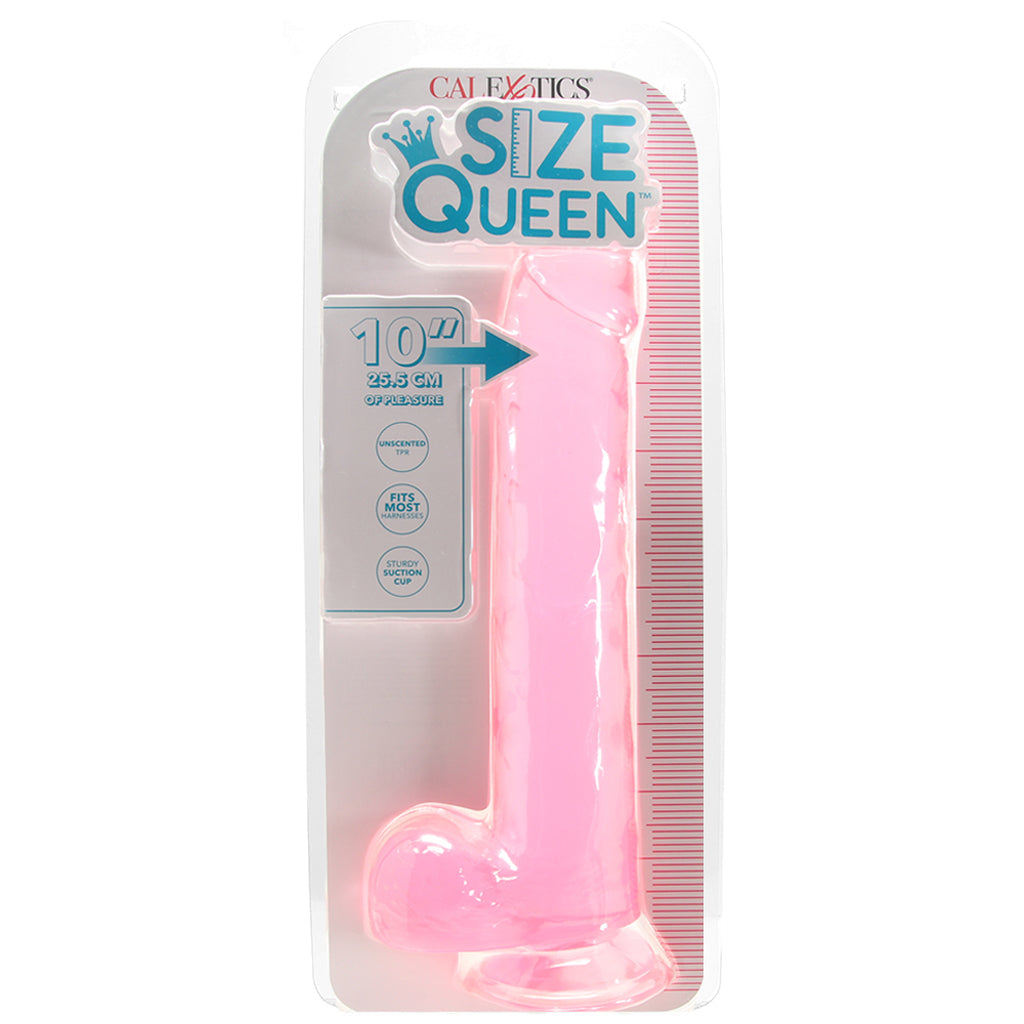 Size Queen 10 Inch Jelly Dildo in Pink Dildo Sex Toys > Realistic Dildos