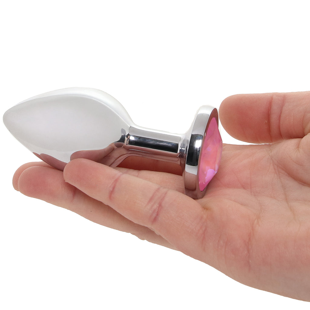 Rear Assets Medium Pink Gem Plug Anal Sex Toys > Butt Plugs