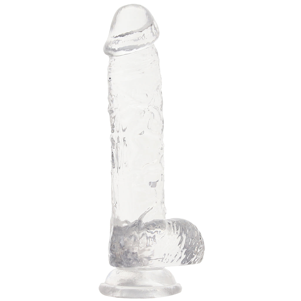 RealRock 5 Inch Realistic Ballsy Dildo in Crystal Clear Dildo Sex Toys > Realistic Dildos