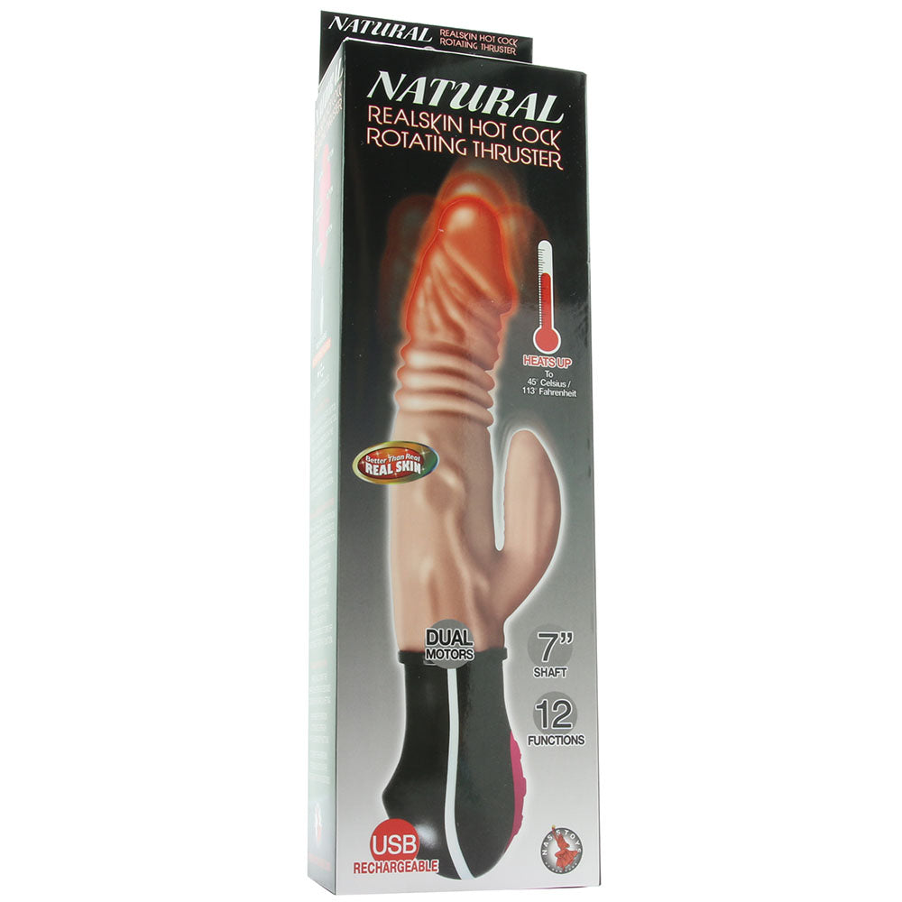 Natural Real Skin Hot Cock Rotating Thruster Vibe in Flesh Vibrators > Rabbit Vibrators