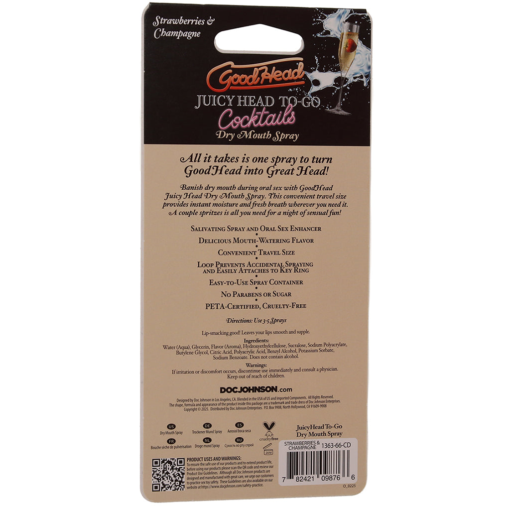 GoodHead Dry Mouth Spray To-Go in Champange & Berry Lubes and Lotions > Flavored Sex Lubes