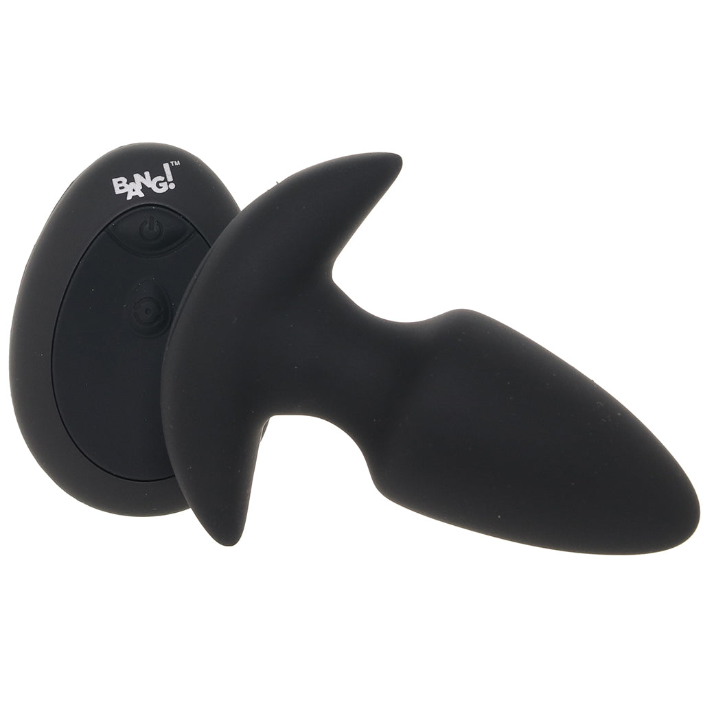 Bang! Thrusting & Vibrating Silicone Butt Plug in Black Anal Sex Toys > Butt Plugs